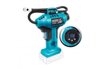Компрессор, пистолетный насос 18В аккумуляторный DEDRA SAS+ALL DED7078LCD 11Bar, с ЖК-дисплеем (DED7078LCD)
