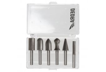 Metāla frēžu komplekts, kāts 6 mm, HSS (07F500)