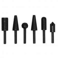 Набор фрез по металу и дереву 6 шт., стержень 6мм, HCS (07F501)