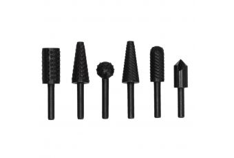 Набор фрез по металу и дереву 6 шт., стержень 6мм, HCS (07F501)