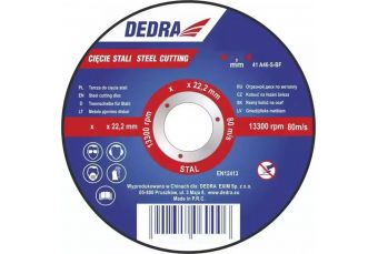 Стальной отрезной диск DEDRA F13012 115x1,5x22,2мм (F13012)