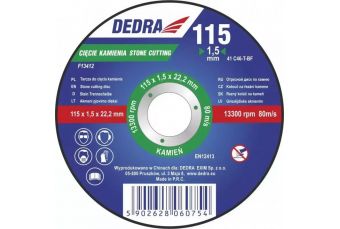Отрезной диск по камню DEDRA F13413 115x3,0x22,2мм (F13413)