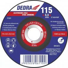 DEDRA F1325 выпуклый стальной шлифовальный диск 230x6,0x22,2мм (F1325)