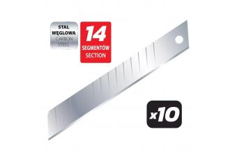 DEDRA M9041 Отрывные лезвия 18мм, плотный срез тапеции лезвие DEDRA M9041 14 сегментов, 10шт (M9041)