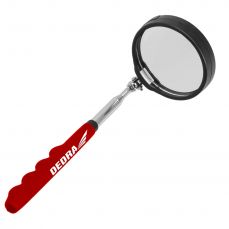 Зеркало смотровое 70 мм LED, телескопическое, 285-880 мм, круглое (06F801)