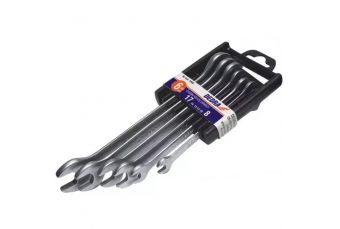 DEDRA 1409 8шт.CrV 6-22 набор гаечных ключей с открытыми кольцами (1409)