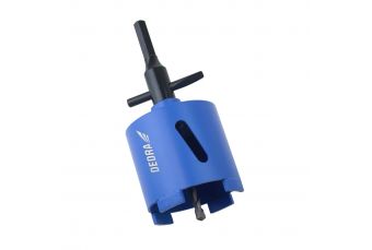 Алмазная коронка DEDRA H1222 ¶ 82 мм длиной 75 мм в комплекте, для бетона, стеклокерамики, камня (H1222)