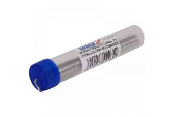 Припой с флюсом, связующий припой DEDRA 31L61001 1,0мм флакон 10г Sn60Pb40 SW26/3/2,5% (31L61001)