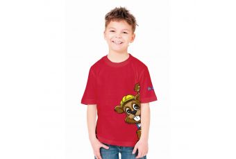 Children's t-shirt, size 12/158 cm, red, 100% cotton (BH5TKC-12)