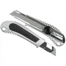 Обивочный нож, тапециак, отрывной нож DEDRA M9010 18 мм лезвие, металл+резина, сплав (M9010)