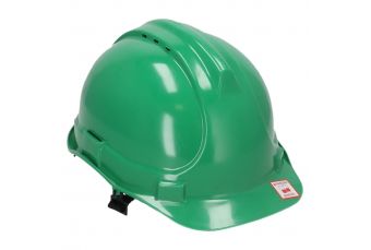 DEDRA Защитная каска BH1088 зеленая, 4-точечный подбородочный ремень (BH1088)