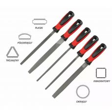 DEDRA 06C007 200 мм 5шт набор металлических напильников всех форм (06C007)