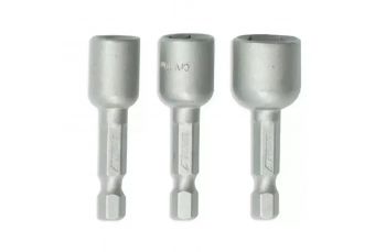 DEDRA 18A09S1 Набор магнитных головок 3шт: 8,10,13x48мм, 1/4" (18A09S1)