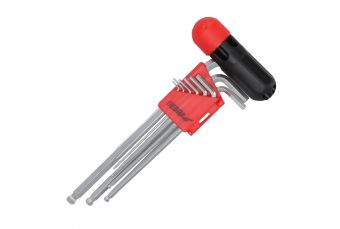 Hex ball key set CrV, 9 pcs (0653)