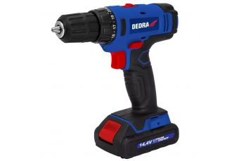 Akumulatora urbjmašina-skruvgriezis14,4V, 1,5Ah, 1h, 0-400/0-1350rpm (DED7878)