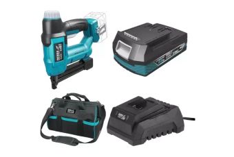 Набор аккумуляторных инструментов 18 В, DEDRA SAS+ALL DED7012 степлер 2 в 1, аккумуляторная батарея 2,0 Ач, зарядное устройство, сумка 16" (DED7012)