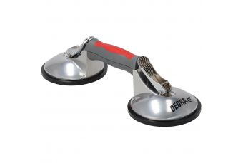 Двойная присоска DEDRA DED06P12 2x123 мм, макс 120 кг, алюминий (DED06P12)