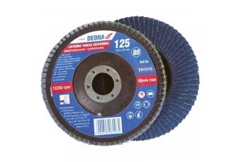 Диск с циркониевой заслонкой DEDRA F26080 гр. 80, 125x22,2 мм (F26080)