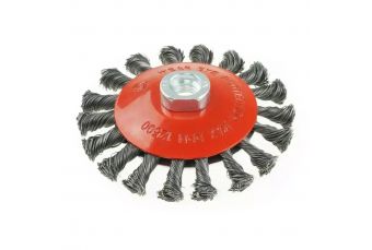 DEDRA F40-115 коническая проволочная щетка, 115 мм, M14, витая проволока (F40-115)