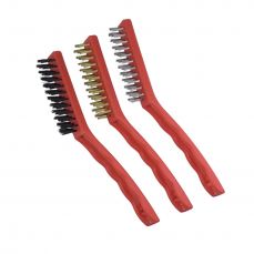 Набор трехрядных щеток, латунь, сталь, нейлон, 225 мм (2001P71)