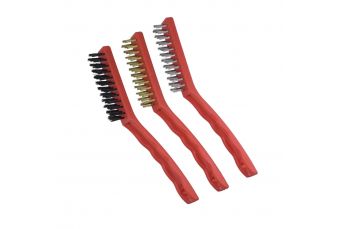 Набор трехрядных щеток, латунь, сталь, нейлон, 225 мм (2001P71)