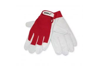 Safety gloves, pig grain leather, size 10, red (BH1010R10R)