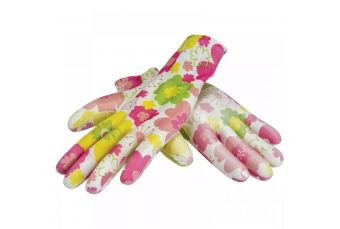 Женские рабочие перчатки из полиуретана, смешанные цвета DEDRA BH1008R08 размер 8 (пара) (BH1008R08)