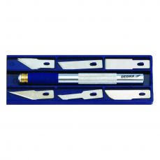 Многофункциональный нож, прецизионный, скальпель DEDRA M9035 12 лезвий, ширина 9 мм (M9035)