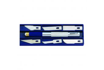 Многофункциональный нож, прецизионный, скальпель DEDRA M9035 12 лезвий, ширина 9 мм (M9035)