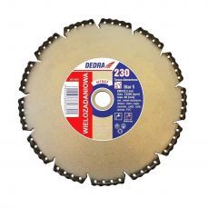 Dimanta segmentu disks 230/22,2 mm Five Star dažadu materiali griešanai VACUUM BRAZED (H1087)