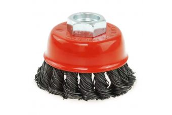 DEDRA F37-065 Стальная дисковая щетка, 65 мм, резьба M14, витая проволока (F37-065)