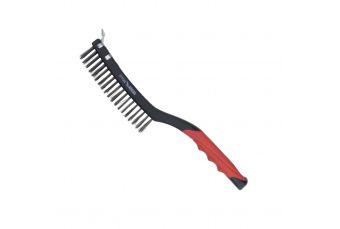 3-рядная проволочная щетка, скребок, сталь, 340 мм, двухкомпонентная рукоятка (2001P13)