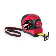 Merlente, 8 m/25 mm, II CE, hromets korpuss ar gumijas parklajumu, divpusiga, par 30 % biezaka
lente ar neilona parklajumu, magnets, AUTOMATISKA fiksacija, turetajs (M892P)