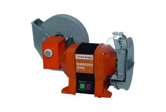 Настольная шлифовальная машина, двухдисковая A067130 PANSAM 250W, 150x20мм, 200x20мм, для сухого и мокрого шлифования (A067130)