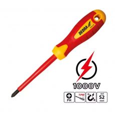 DEDRA 06B010 изолированная отвертка, электрическая отвертка, звездообразная, крестообразная, Philips 0x60 мм (06B010)