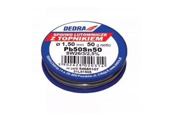Lodalva ar kusni, 50 % SN, Pb50Sn50, 1,5 MM, 50 G (31L51505)
