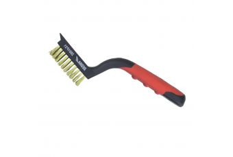 Проволочная щетка, 5-рядная, латунь, 180 мм, двухкомпонентная ручка (2001P21)