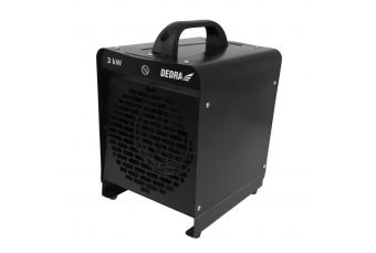 Электрический нагреватель 5 кВт, 400 В, квадратный, черный DEDRA DED9922A (DED9922A)