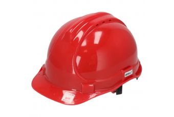 DEDRA Защитная каска BH1085 красная, 4-точечный подбородочный ремень (BH1085)