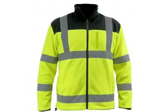 Flisa bluze atstarojoša, 280g/m2,izm.XL, dzelteni-melna (BH80P3-XL)