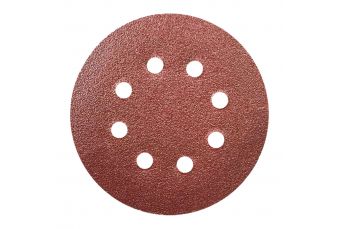 Slippapira diski ar caurumiem, 5 gab., gradacija 80#, mikroaku stiprinajums (Velcro), diam. 125 mm (DED79472)