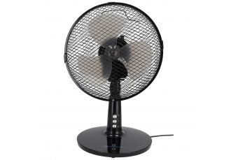 Настольный вентилятор DESCON DA-0902B 20 Вт, 9", черный (DA-0902B)