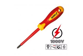 Изолированная отвертка, электрическая отвертка, звездообразная, крестообразная, Pozidriv DEDRA 06B022 2x100 мм (06B022)