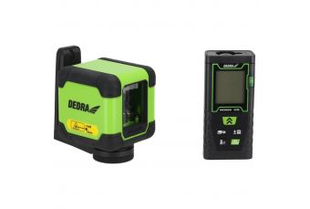 Набор измерительных инструментов: зеленый крестовый лазер + лазерный дальномер 40м DEDRA MC0920 (MC0920)