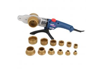 DEDRA DED7514 1500 Вт аппарат для сварки пластиковых труб и фитингов, металлический корпус, диапазон 16-63 мм, PE, PP, PB (DED7514)