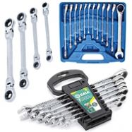 Комбинированные ключи с трещоткой в наборах