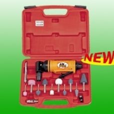 Пневмобормашинка угловая 90° 6мм в кейсе с насад., 18000 об/мин (SA5143MAK) 