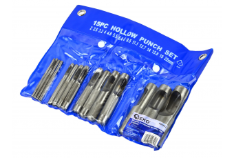 Набор кожаных дыроколов 15шт. 2-22мм (G01822)