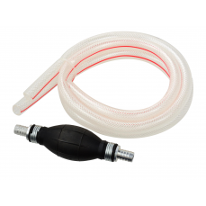 Ручной топливный насос 12мм со шлангами 2x1м - колба (G00992)