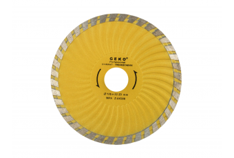 Отрезной алмазный диск Турбо плюс 125x22mm GEKO Profi (G00271)